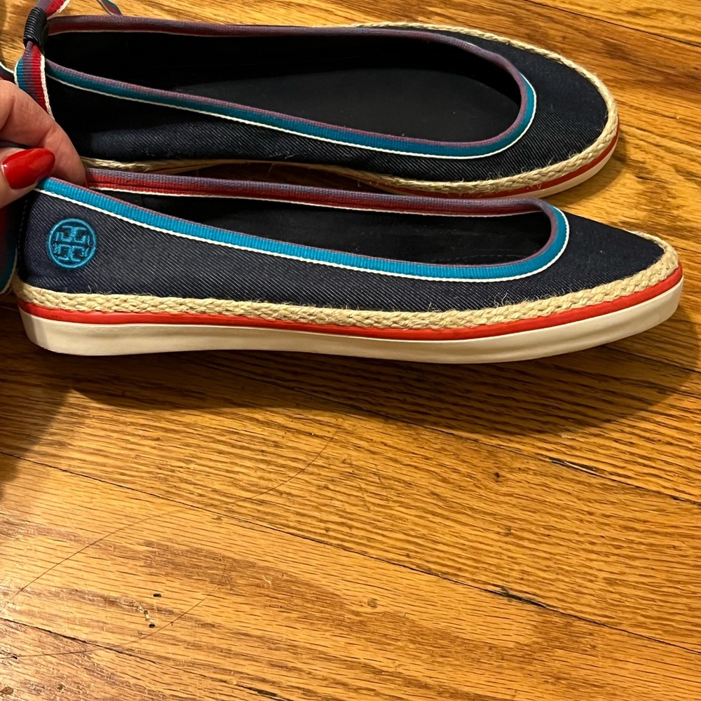 Tory Burch Navy and Blue Espadrilles
